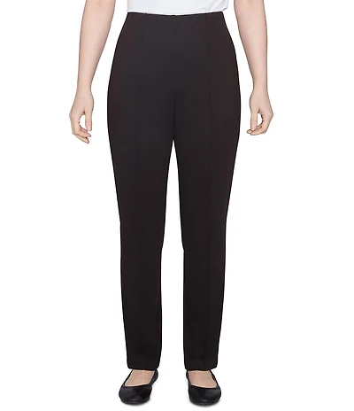Ruby Rd. Petite Size Ponte Knit Pintuck Pull-On Pants