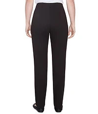 Ruby Rd. Petite Size Ponte Knit Pintuck Pull-On Pants