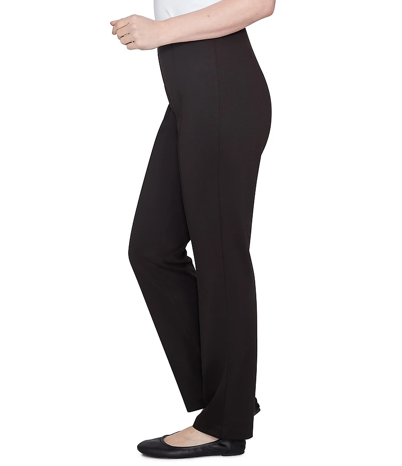 Ruby Rd. Petite Size Ponte Knit Pintuck Pull-On Pants