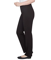Ruby Rd. Petite Size Ponte Knit Pintuck Pull-On Pants