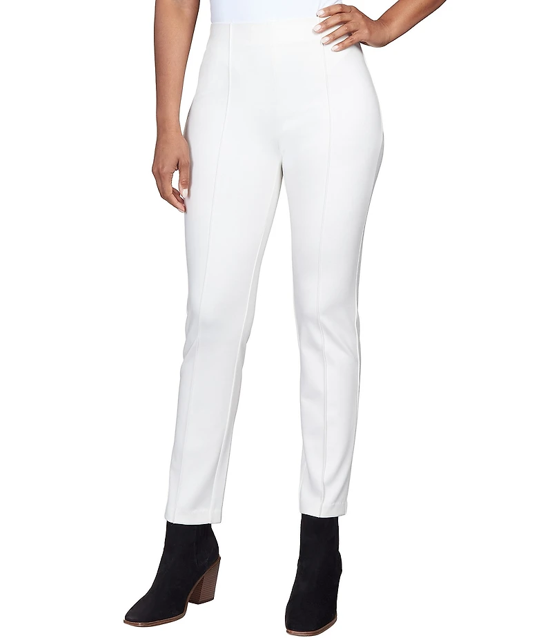Ruby Rd. Petite Size Ponte Knit Pintuck Pull-On Pants