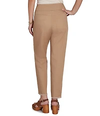 Ruby Rd. Petite Size Relaxed Fringe Hem Pull-On Ankle Denim Pants