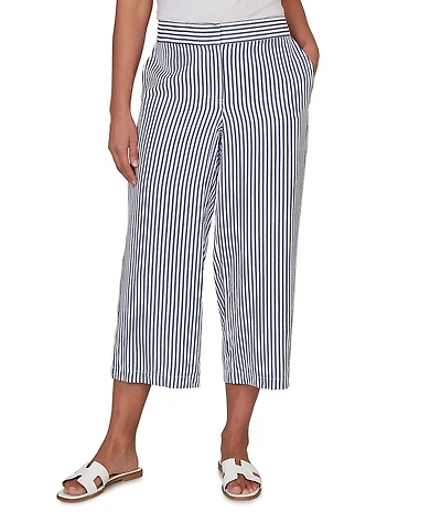 Ruby Rd. Petite Size Seersucker Stripe Capri Pant