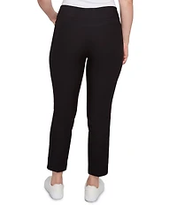 Ruby Rd. Petite Size Silk Tech Straight Leg Pull-On Ankle Pants
