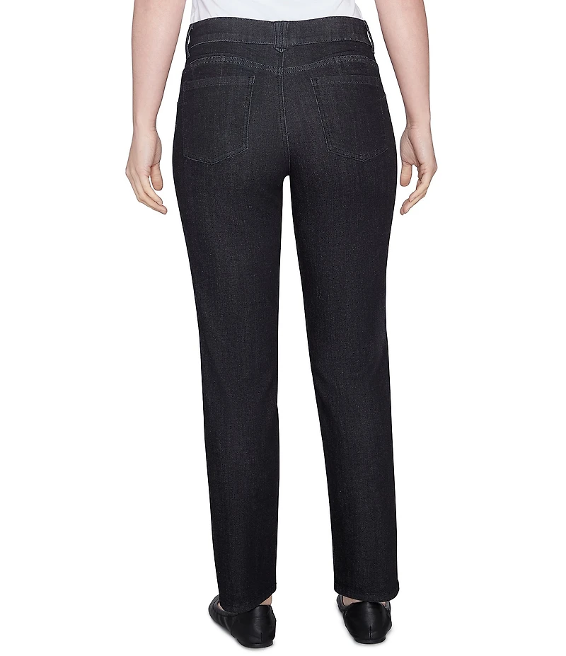 Ruby Rd. Petite Size Soft Denim Pull-On Boot-Cut Jeans