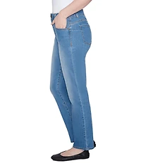 Ruby Rd. Petite Size Soft Denim Pull-On Boot-Cut Jeans