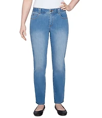 Ruby Rd. Petite Size Soft Denim Pull-On Boot-Cut Jeans
