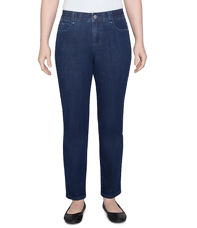 Ruby Rd. Petite Size Soft Denim Pull-On Boot-Cut Jeans