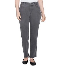 Ruby Rd. Petite Size Soft Denim Pull-On Boot-Cut Jeans
