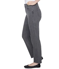 Ruby Rd. Petite Size Soft Denim Pull-On Boot-Cut Jeans