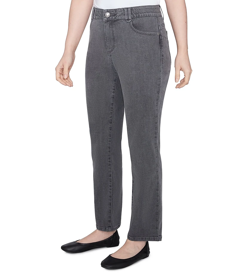 Ruby Rd. Petite Size Soft Denim Pull-On Boot-Cut Jeans