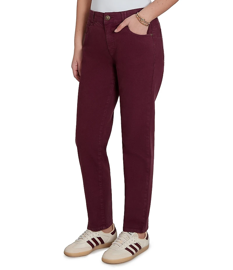 Ruby Rd. Petite Size Soft Stretch Straight Leg Denim Ankle Pants