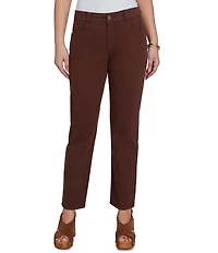 Ruby Rd. Petite Size Soft Stretch Straight Leg Denim Ankle Pants