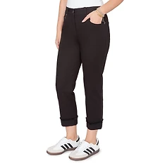 Ruby Rd. Petite Size Soft Stretch Twill Cuffed Hem Girlfriend Pants