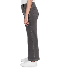 Ruby Rd. Petite Size Soft Terry Wide Leg Relaxed Ankle Denim Jeans