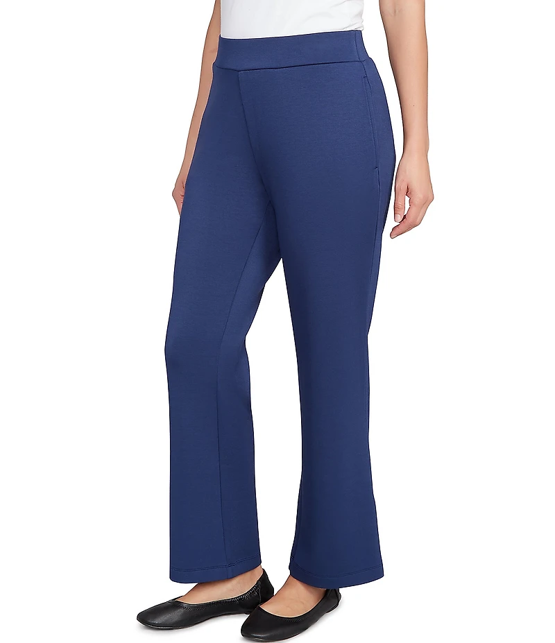 Ruby Rd. Petite Size Solid Scuba Pull-On Pants
