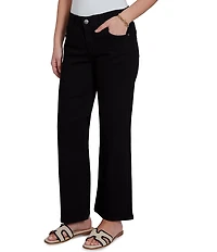 Ruby Rd. Petite Size Stovepipe Wide-Leg Denim Jeans