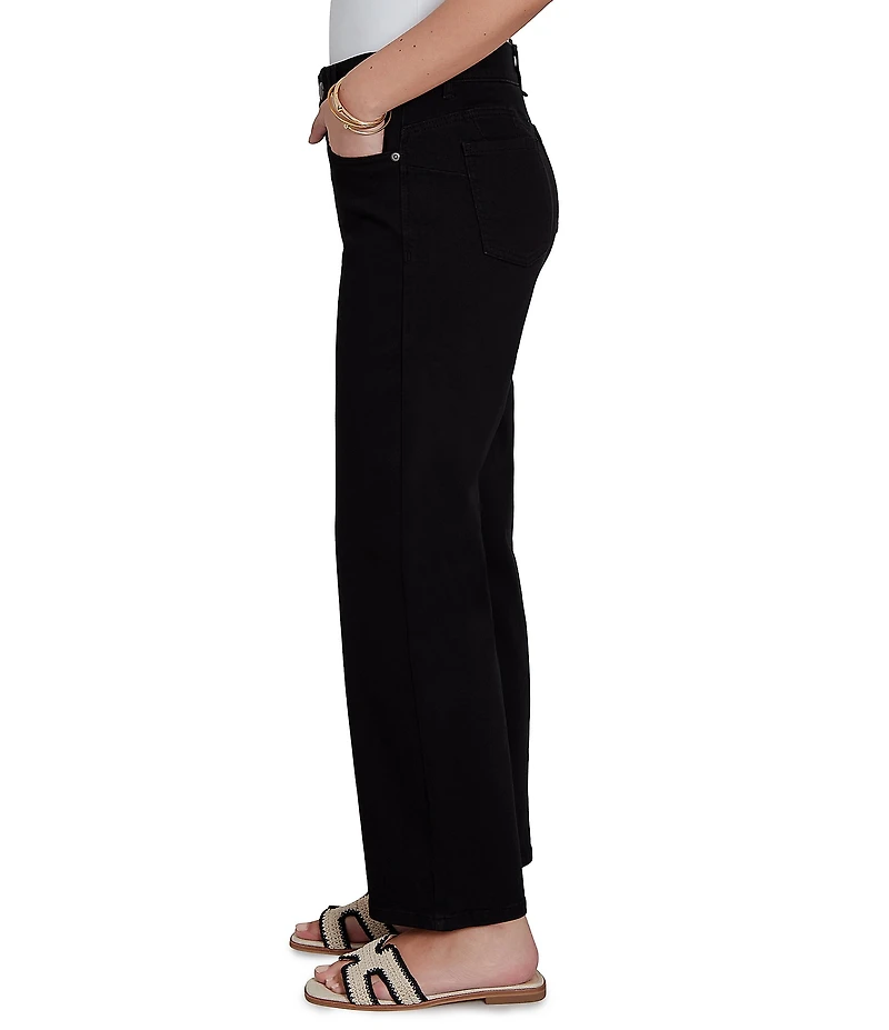 Ruby Rd. Petite Size Stovepipe Wide-Leg Denim Jeans