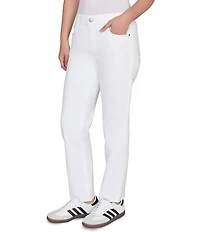 Ruby Rd. Petite Size Straight Slim Leg Denim Jeans