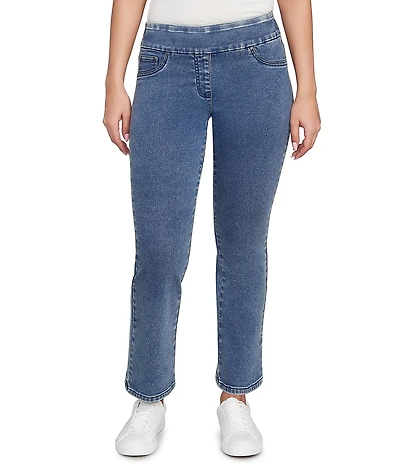 Ruby Rd. Petite Size Stretch Pull-On Slim Ankle Jeans