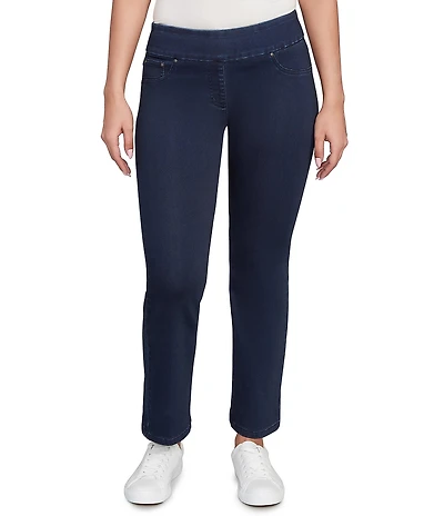 Ruby Rd. Petite Size Stretch Pull-On Slim Ankle Jeans