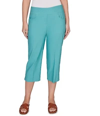Ruby Rd. Petite Size Stretch Straight Leg Pull-On Capri Pants