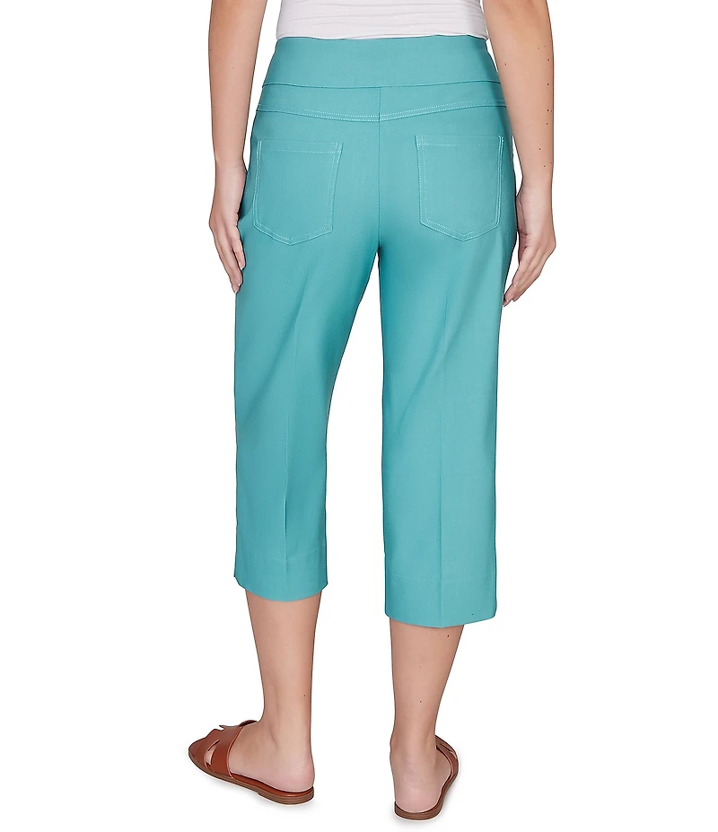 Ruby Rd. Petite Size Stretch Straight Leg Pull-On Capri Pants