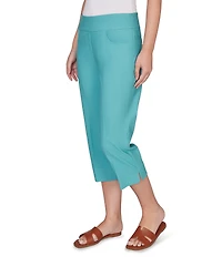 Ruby Rd. Petite Size Stretch Straight Leg Pull-On Capri Pants