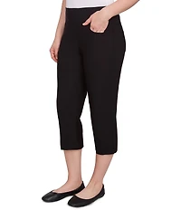 Ruby Rd. Petite Size Stretch Straight Leg Pull-On Capri Pants