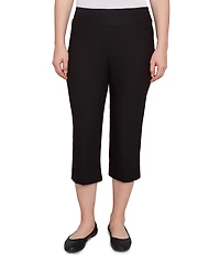 Ruby Rd. Petite Size Stretch Straight Leg Pull-On Capri Pants