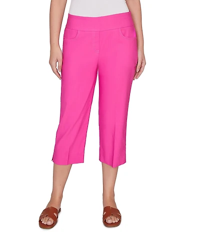 Ruby Rd. Petite Size Stretch Straight Leg Pull-On Capri Pants