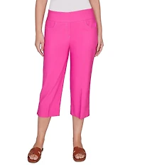 Ruby Rd. Petite Size Stretch Straight Leg Pull-On Capri Pants