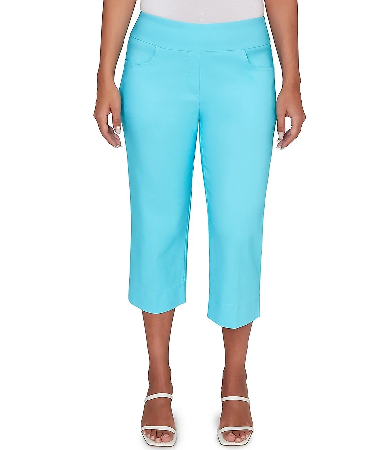 Ruby Rd. Petite Size Stretch Straight Leg Pull-On Capri Pants