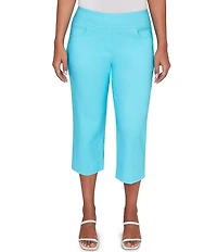 Ruby Rd. Petite Size Stretch Straight Leg Pull-On Capri Pants