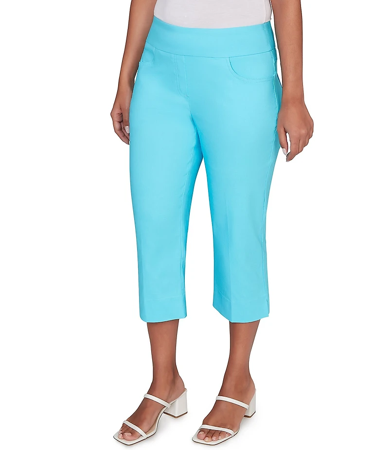 Ruby Rd. Petite Size Stretch Straight Leg Pull-On Capri Pants