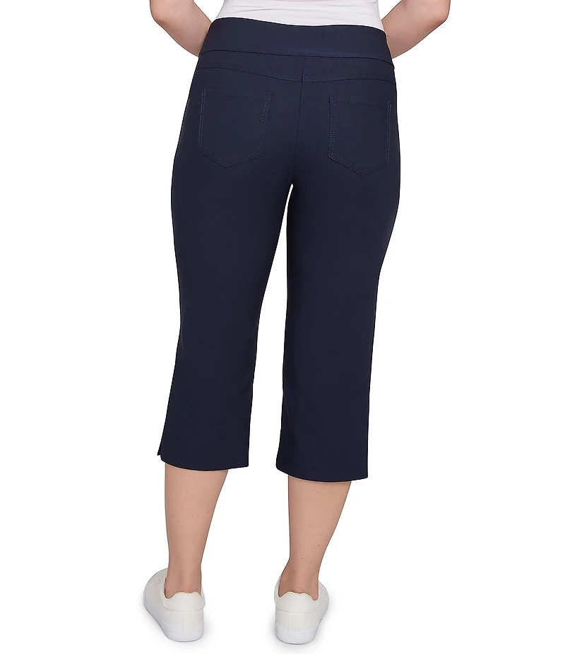 Ruby Rd. Petite Size Stretch Straight Leg Pull-On Capri Pants