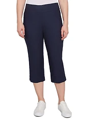 Ruby Rd. Petite Size Stretch Straight Leg Pull-On Capri Pants