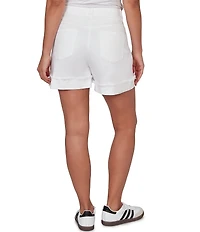 Ruby Rd. Petite Size Stretch Twill Fringe Tacked Cuff Shorts