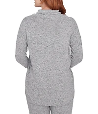 Ruby Rd. Petite Size Ultra-Soft Cowl Neck Long Sleeve Knit Sweater