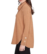 Ruby Rd. Petite Size Ultra-Soft Cowl Neck Long Sleeve Knit Sweater