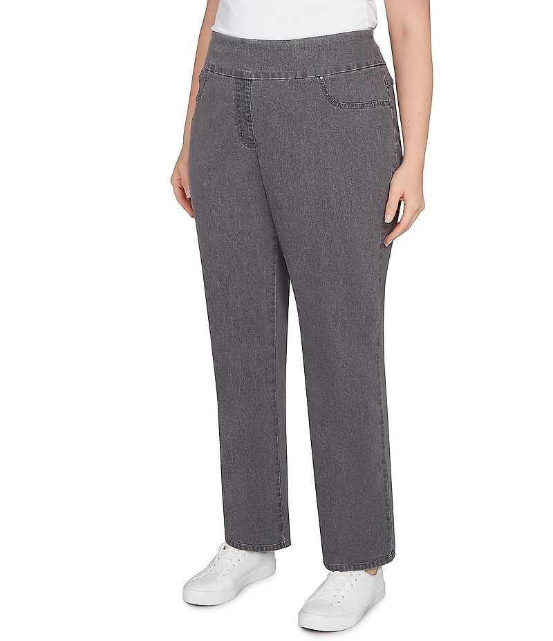 Ruby Rd. Plus Size Bootcut Flare Leg Pull-On Jeans