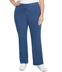 Ruby Rd. Plus Size Bootcut Flare Leg Pull-On Jeans