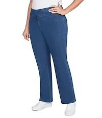Ruby Rd. Plus Size Bootcut Flare Leg Pull-On Jeans