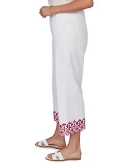 Ruby Rd. Plus Size Embroidered Pull-On Denim Pants