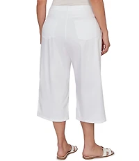 Ruby Rd. Plus Size Embroidered Wide-Leg Capri Denim Pants