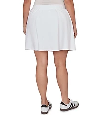 Ruby Rd. Plus Size French Terry Ribbed Waist Pull-On Skort