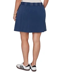 Ruby Rd. Plus Size French Terry Ribbed Waist Pull-On Skort