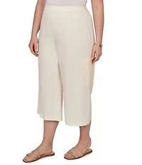 Ruby Rd. Plus Size Gauze Pull-On Cargo Pants