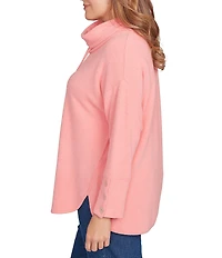 Ruby Rd. Plus Size Knit Cowl Neck Long Sleeve Cozy Top