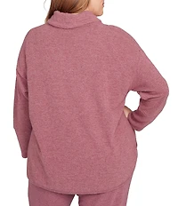 Ruby Rd. Plus Size Knit Cowl Neck Long Sleeve Cozy Top